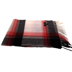 Charter Club Plaid 100% Cashmere Scarf with Fringe